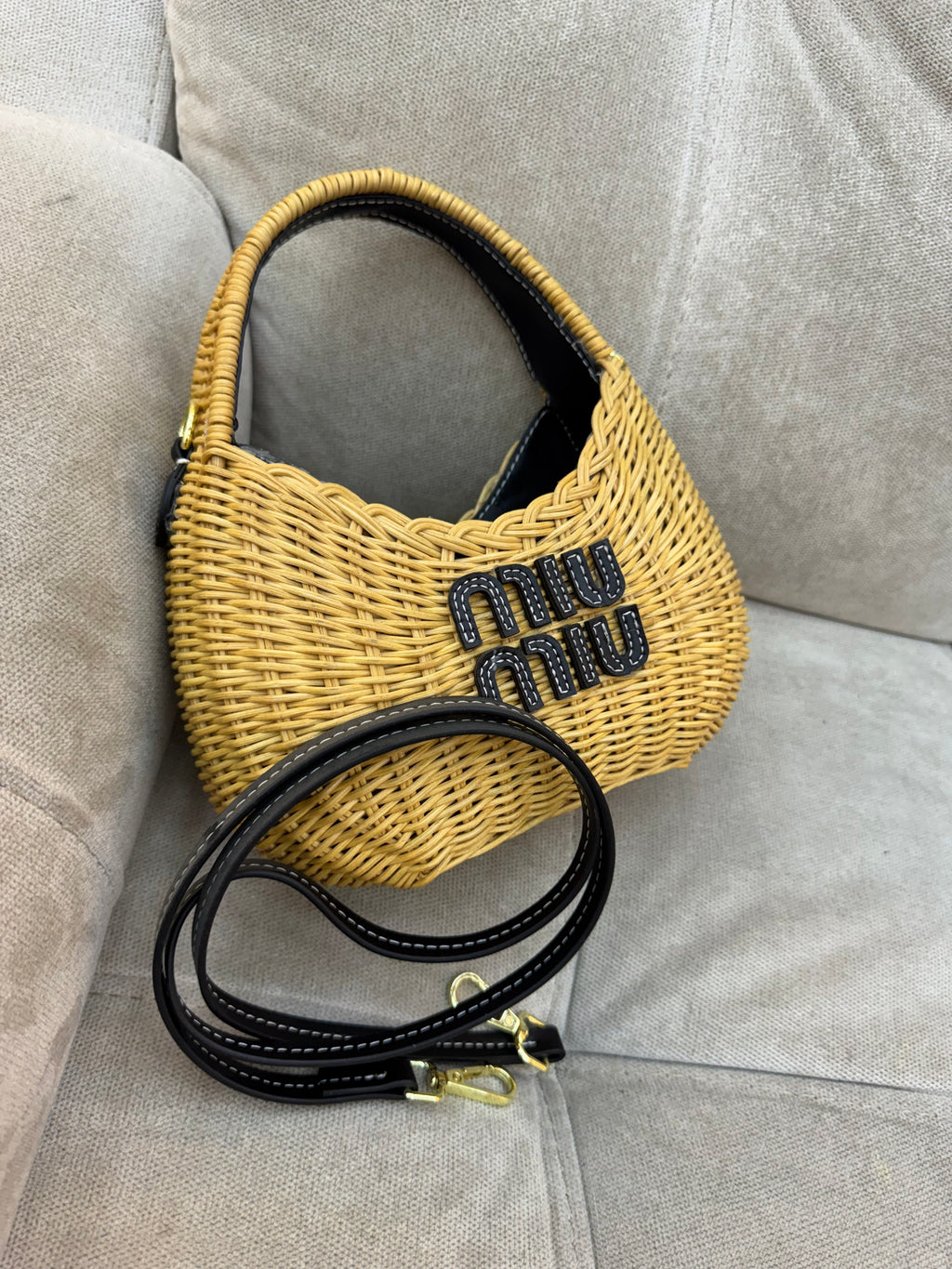 Miu Miu Wander wicker bag