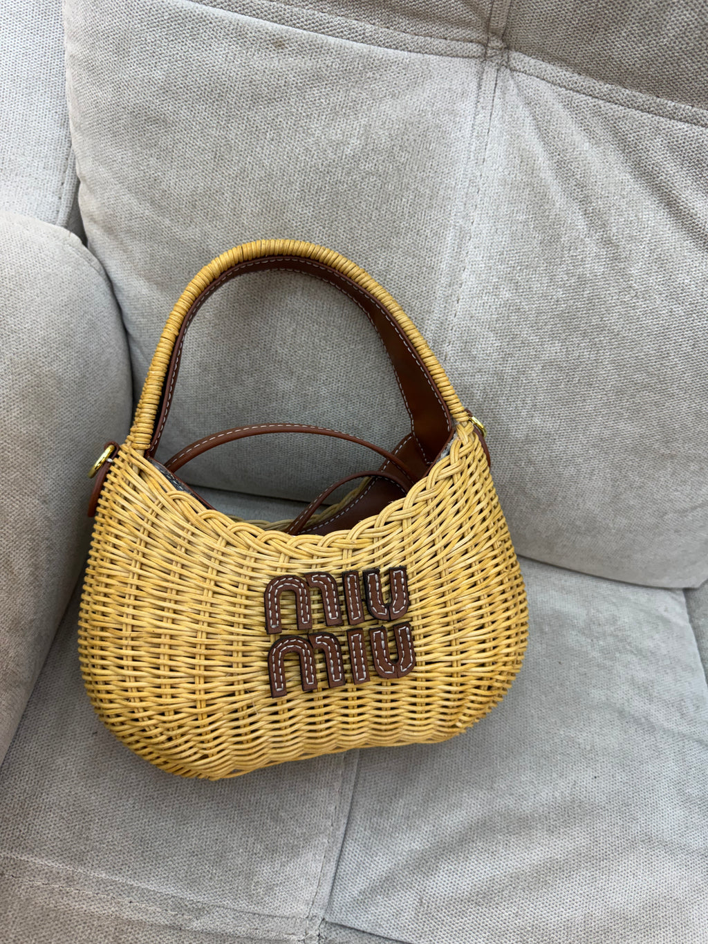 Miu Miu Wander wicker bag