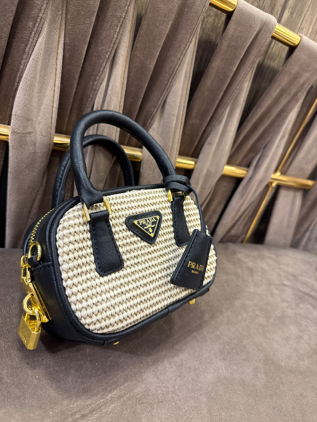 Prada Woven Straw