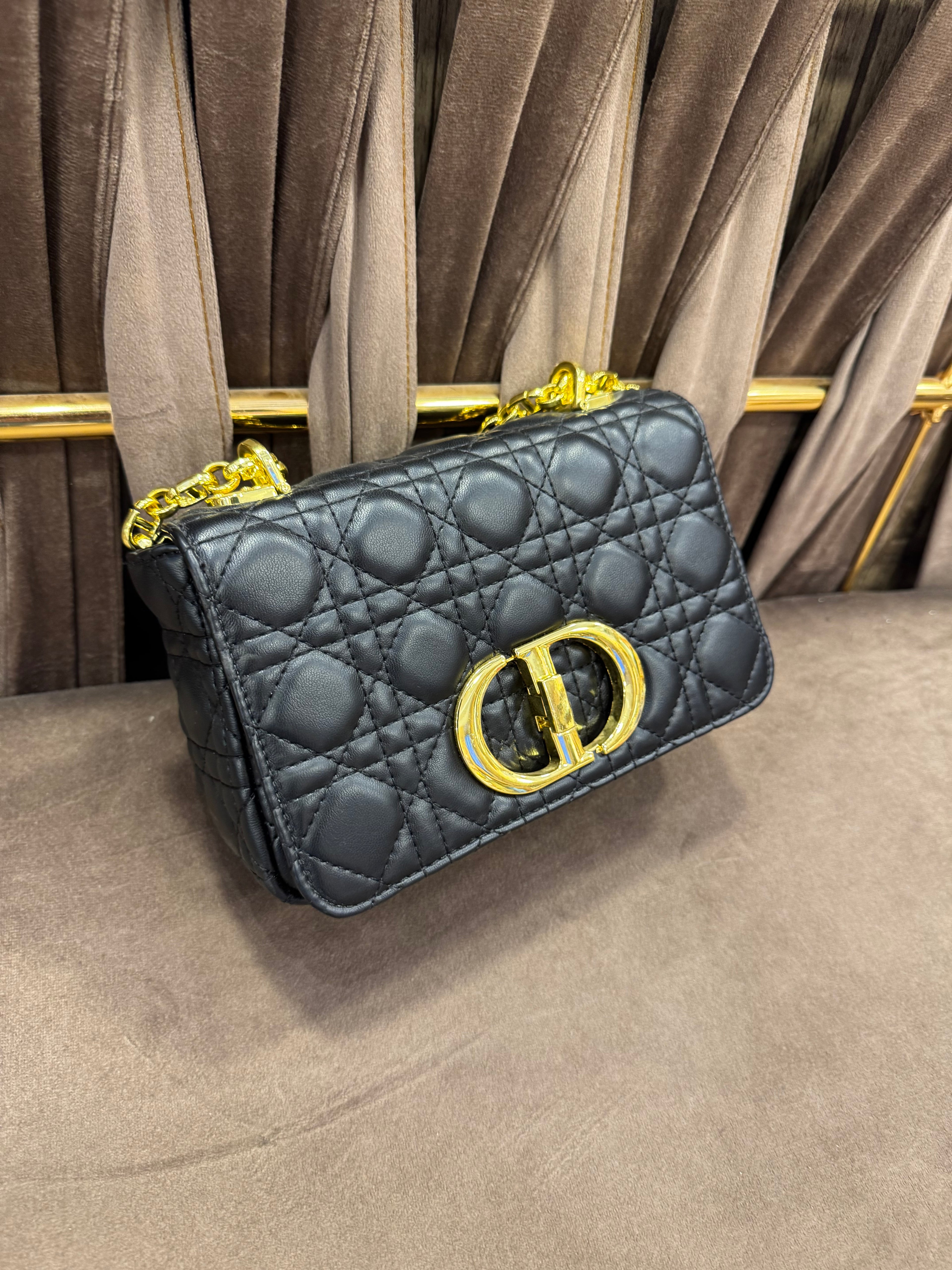 Dior Caro Leather Shoulder Bag,