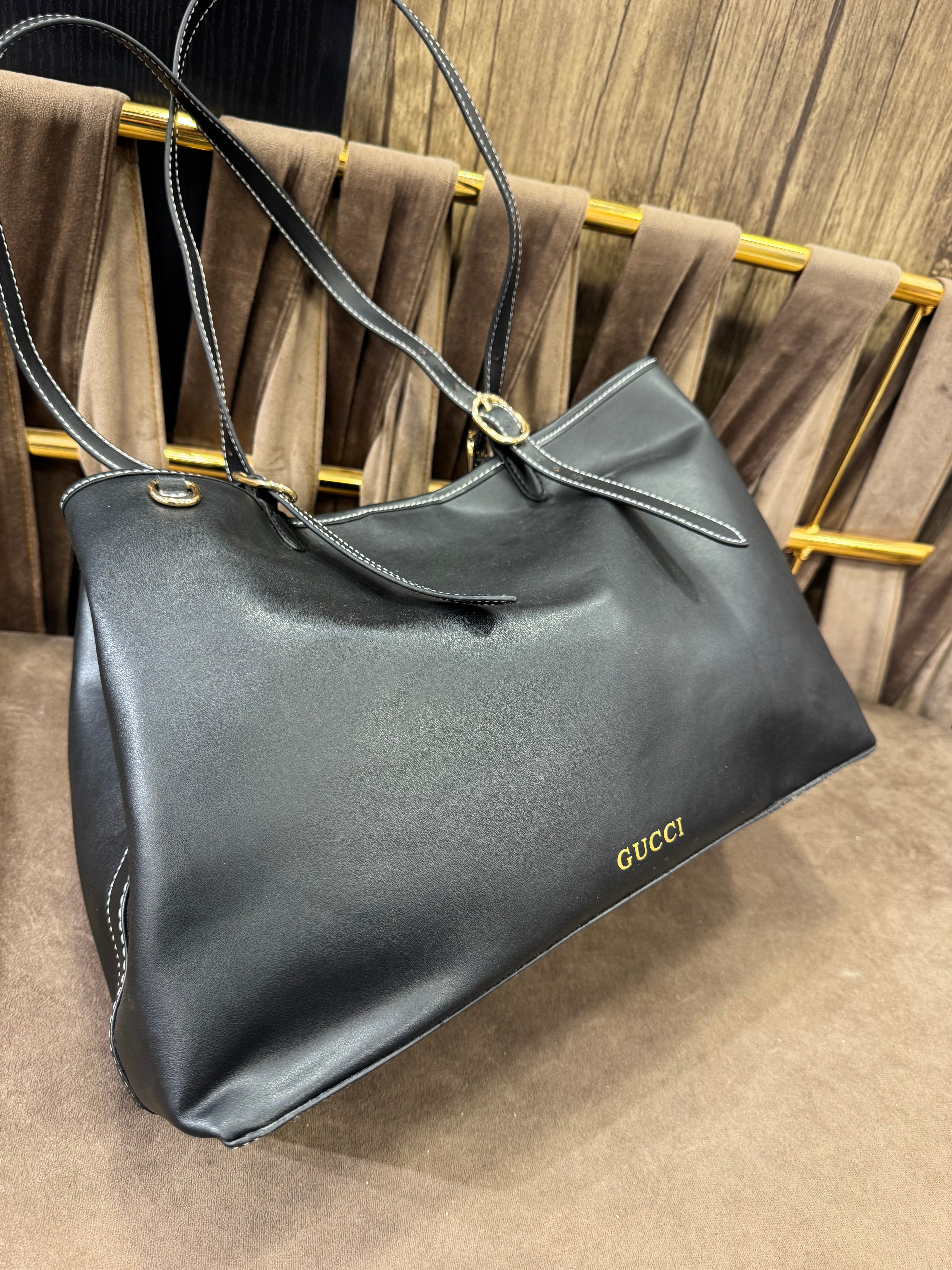 Gucci Medium GG-Emblem Tote Bag