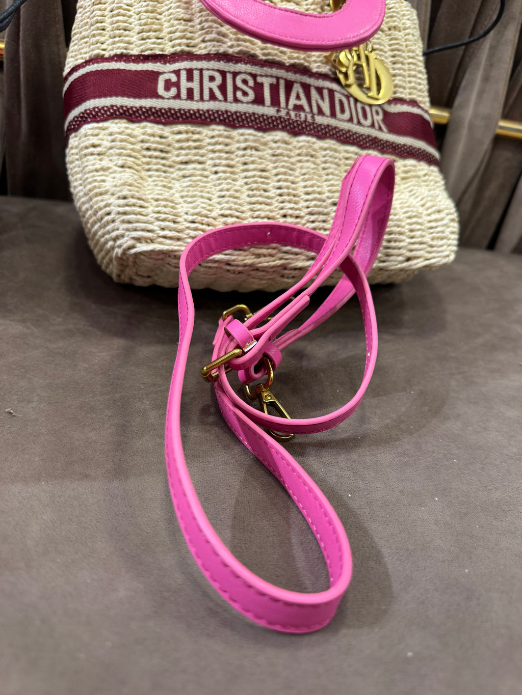 DIOR Medium Lady Dior Wicker Bag