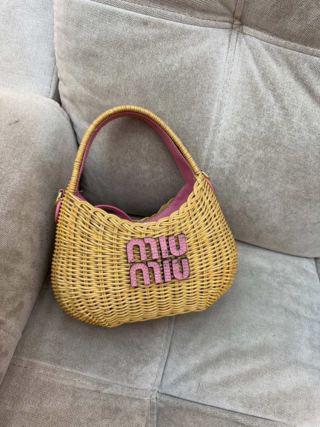 Miu Miu Wander wicker bag