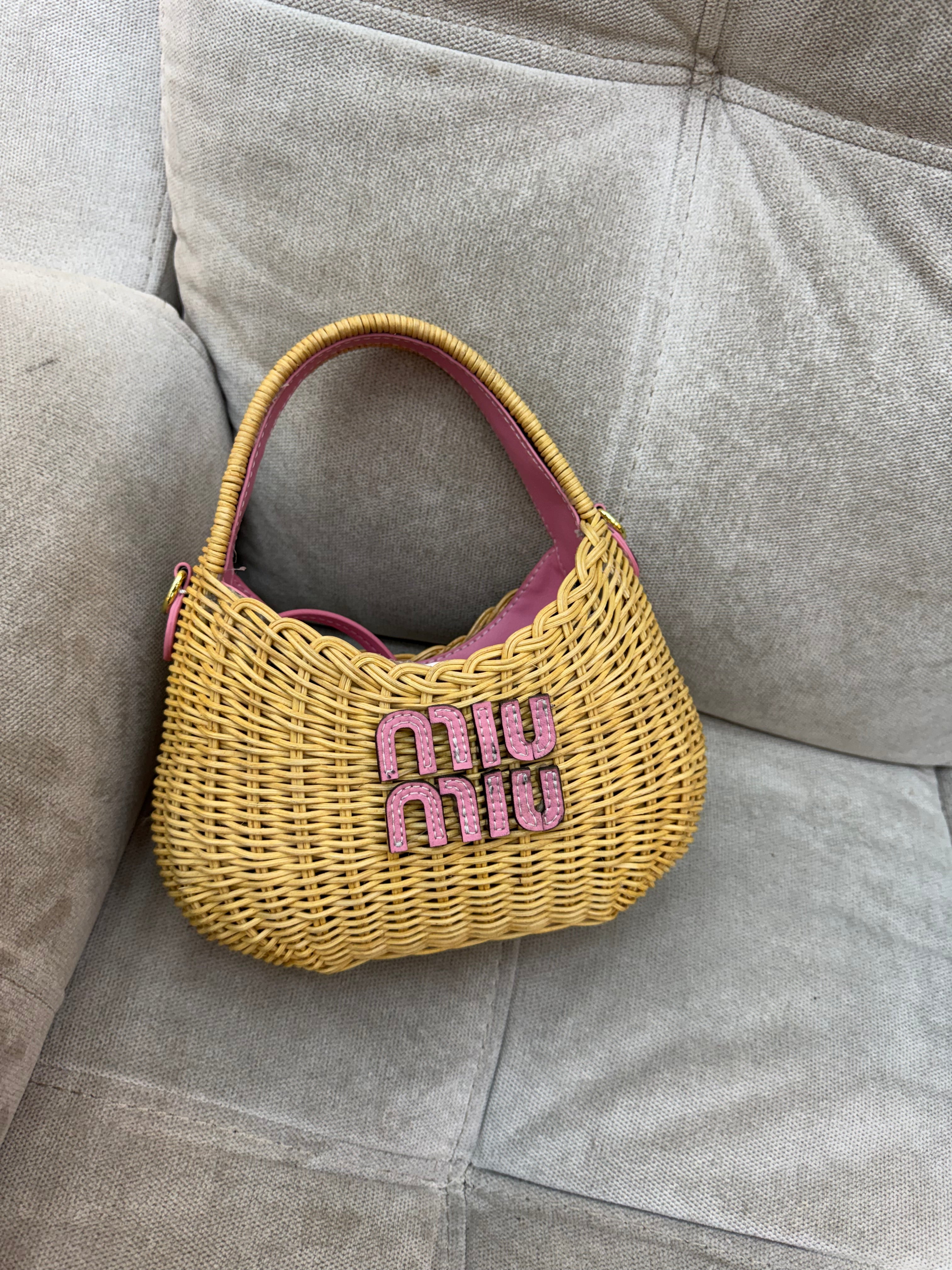 Miu Miu Wander wicker bag