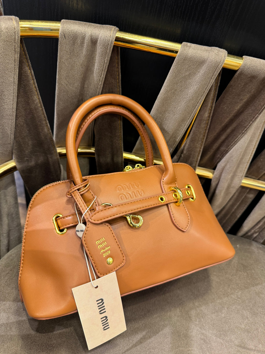 Miu Miu Aventure leather top bag