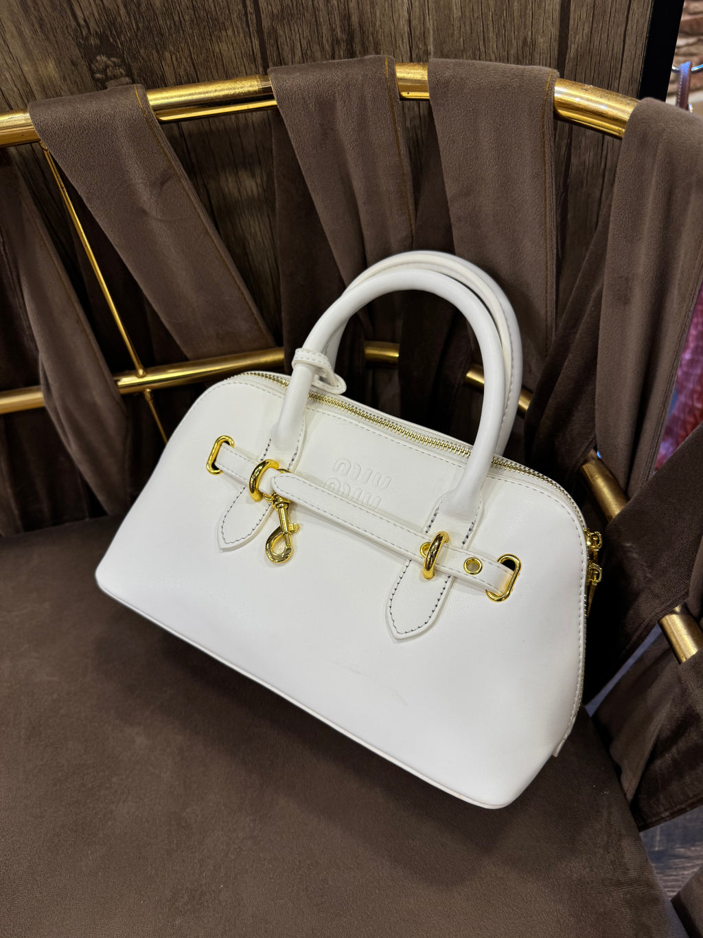 Miu Miu Aventure leather top bag