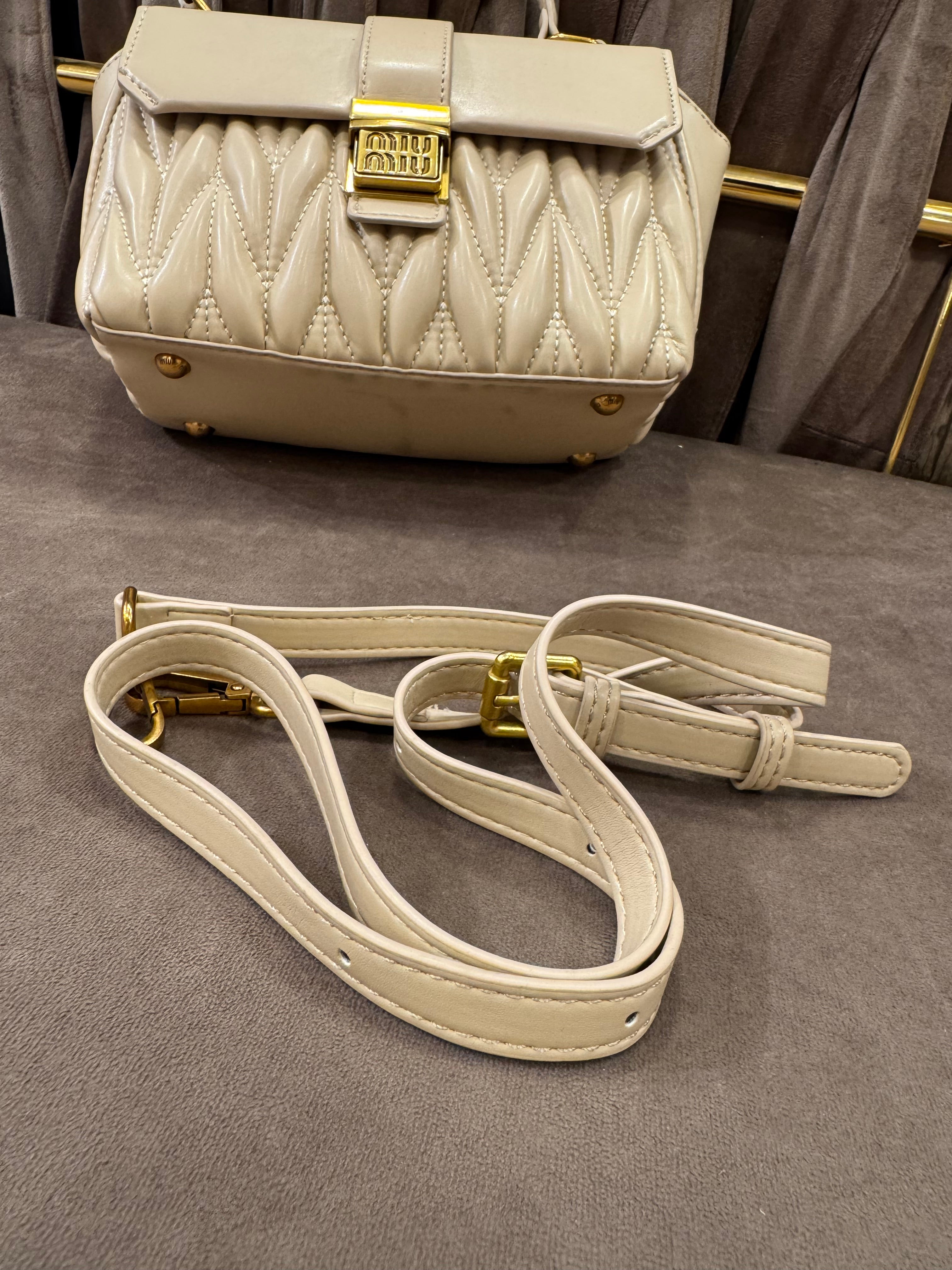 Miu Miu matelassé leather mini bag