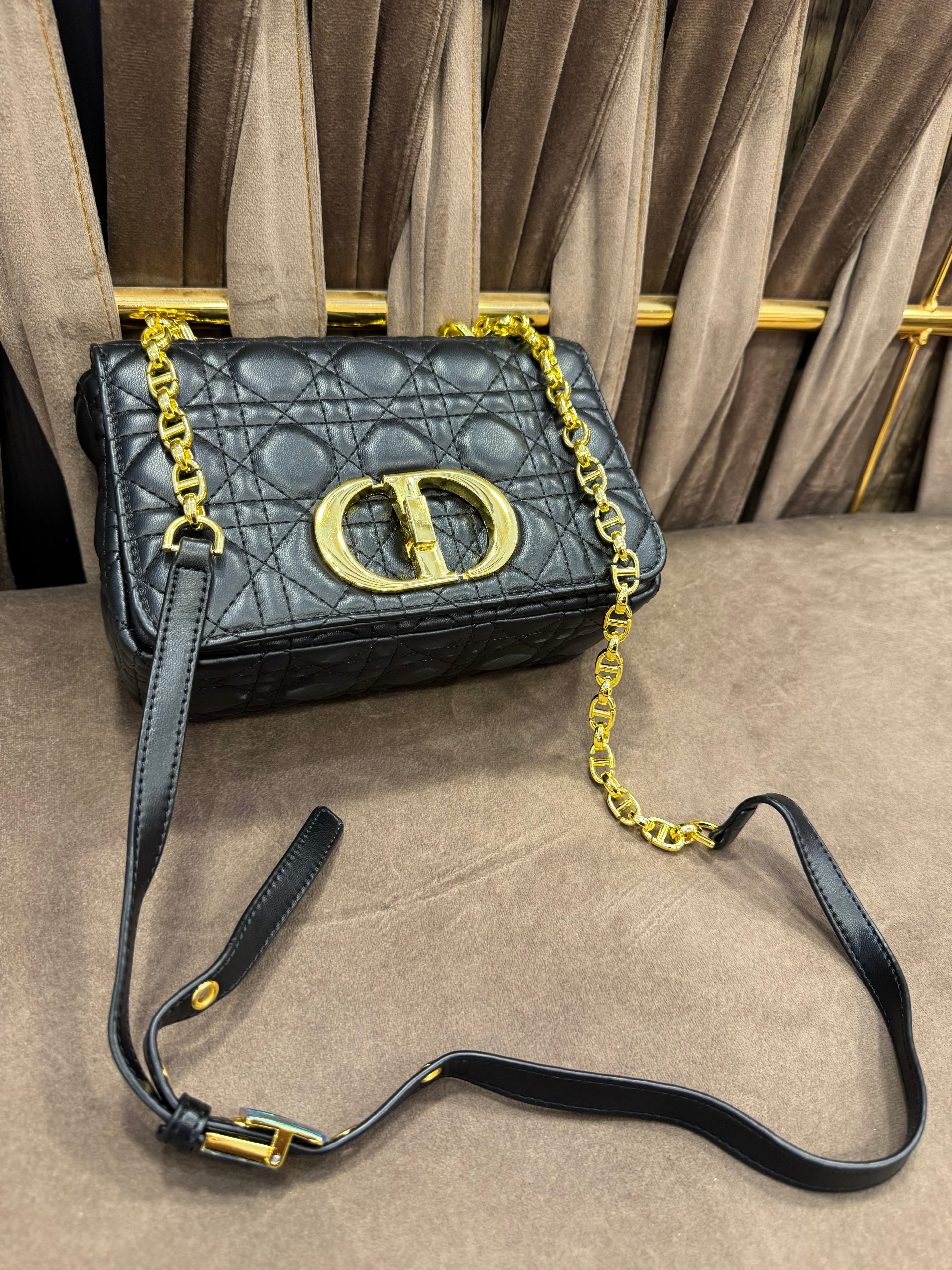 Dior Caro Leather Shoulder Bag,