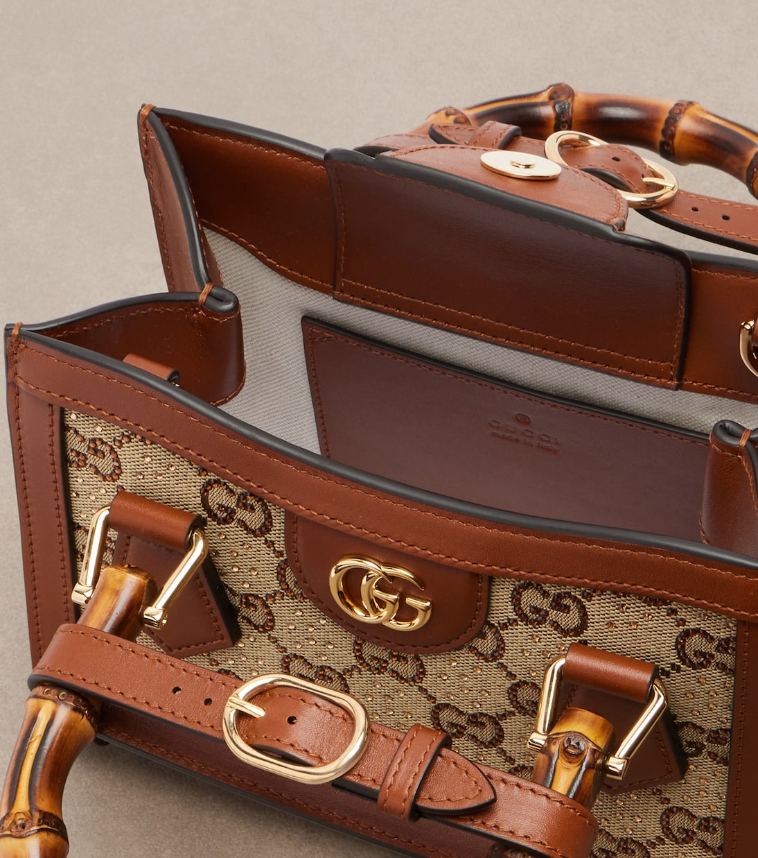 Gucci diana mini GG canvas bag