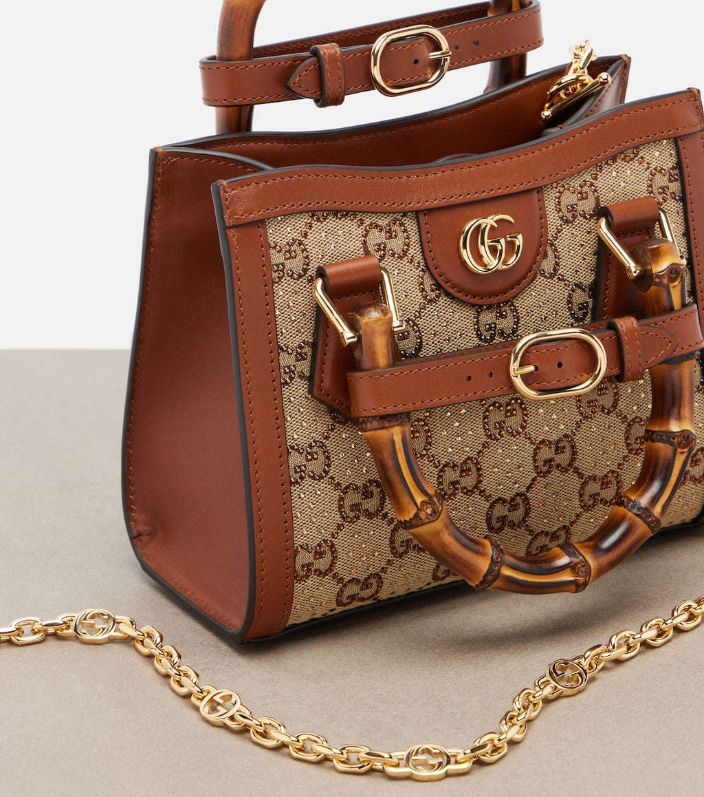 Gucci diana mini GG canvas bag