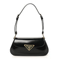 Prada Spazzolato Triangle Flap Shoulder Bag