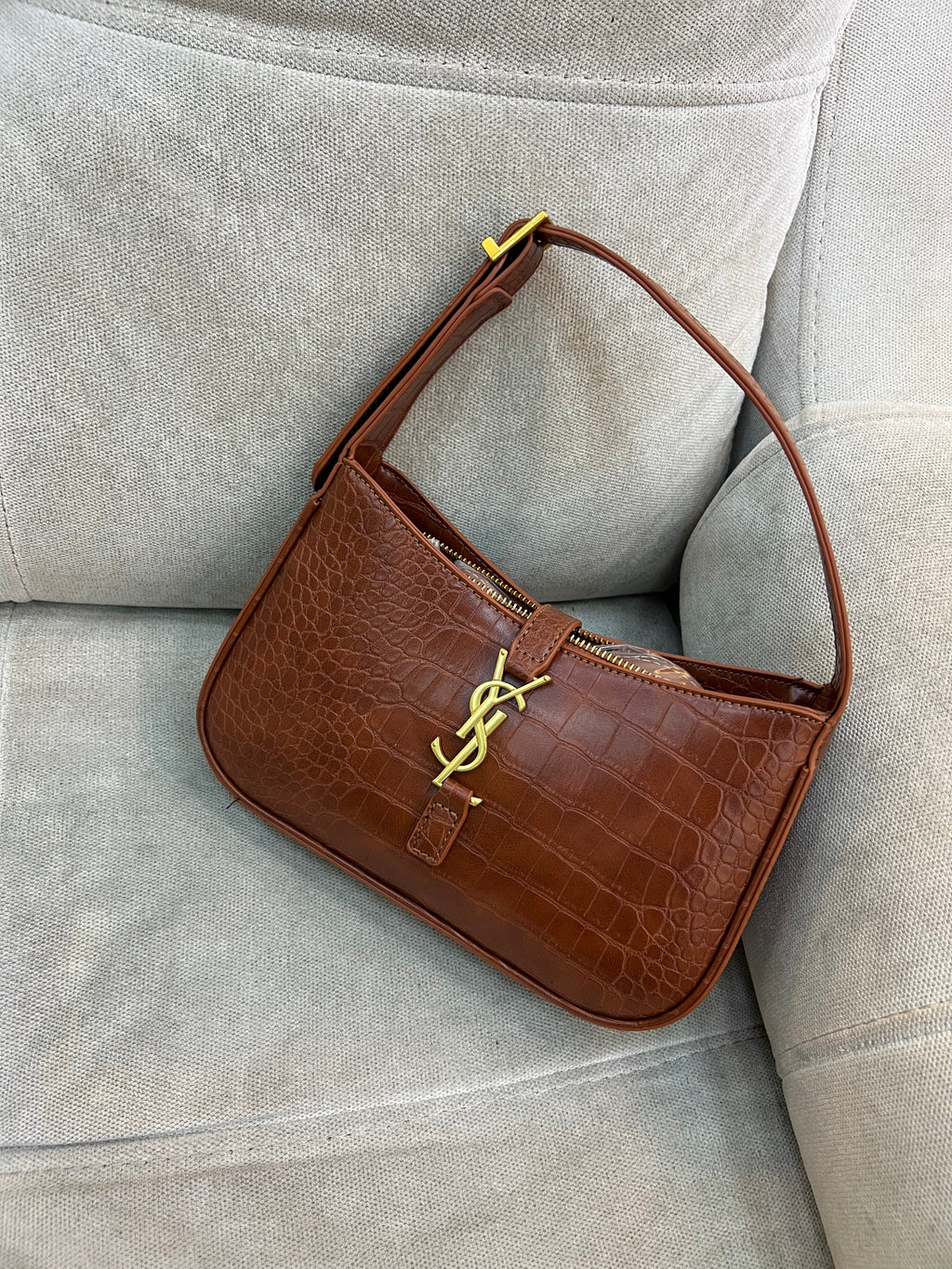 YSL Le 5 a 7 hobo bag crocodile