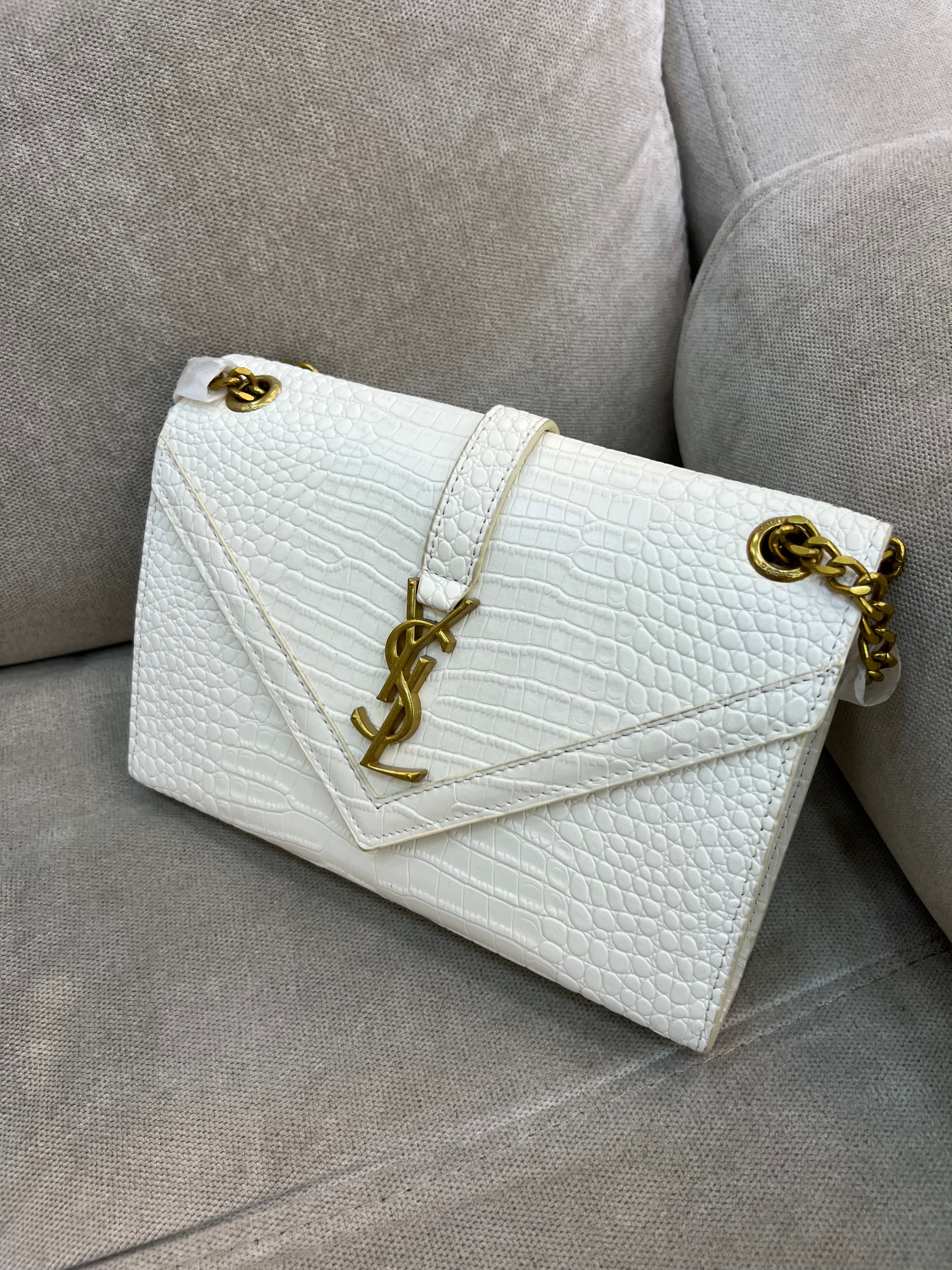 YSL Cassandra clutch crocodile