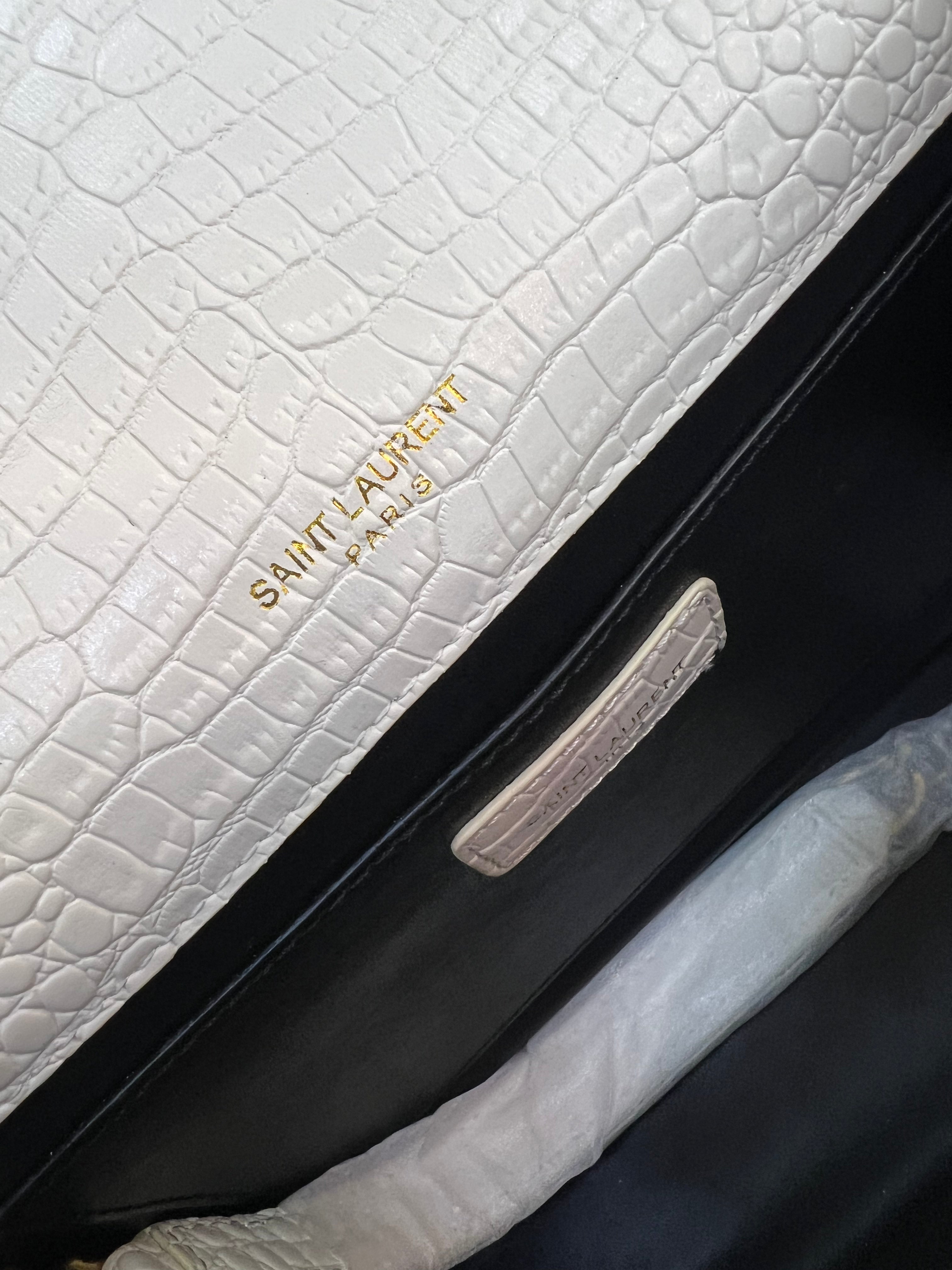 YSL Cassandra clutch crocodile