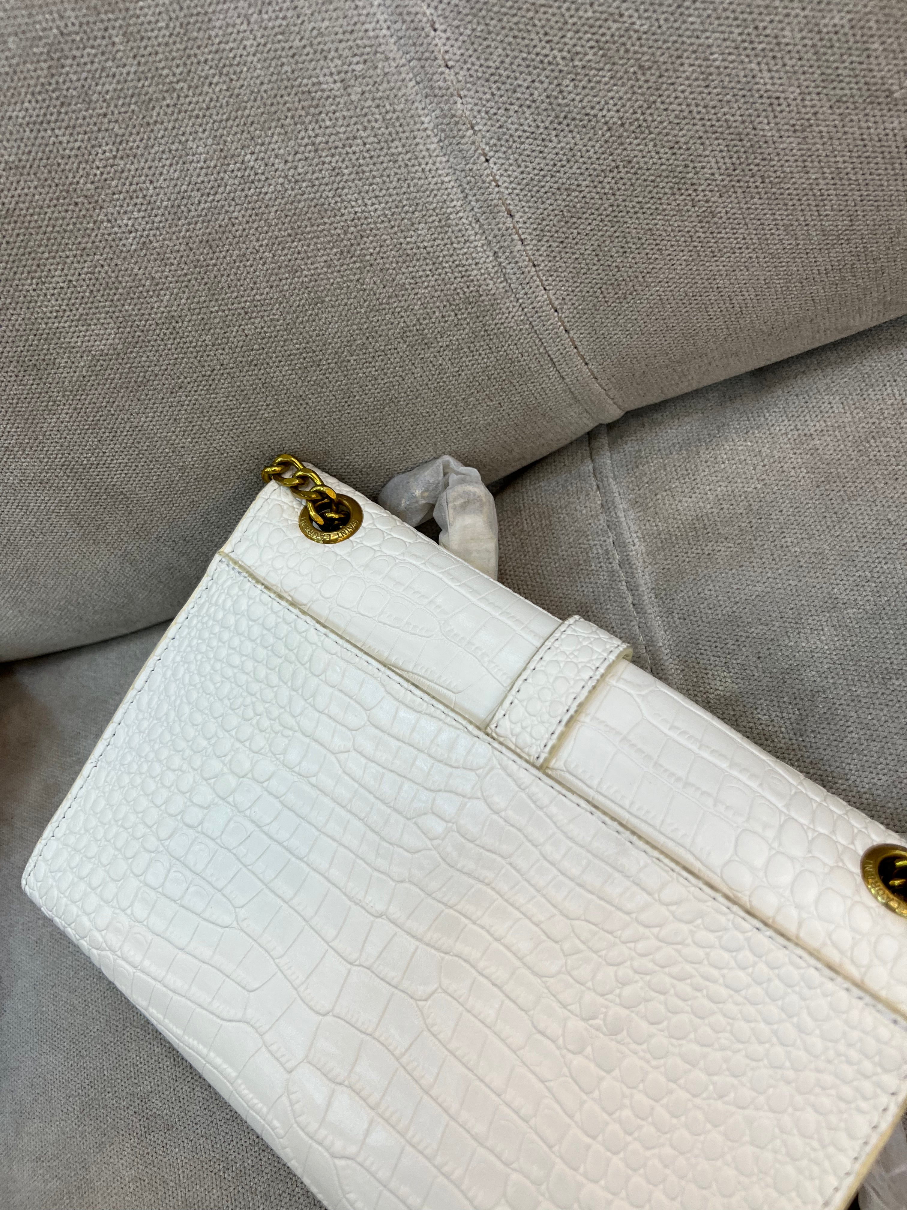 YSL Cassandra clutch crocodile