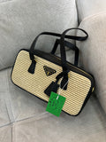Prada woven raffia