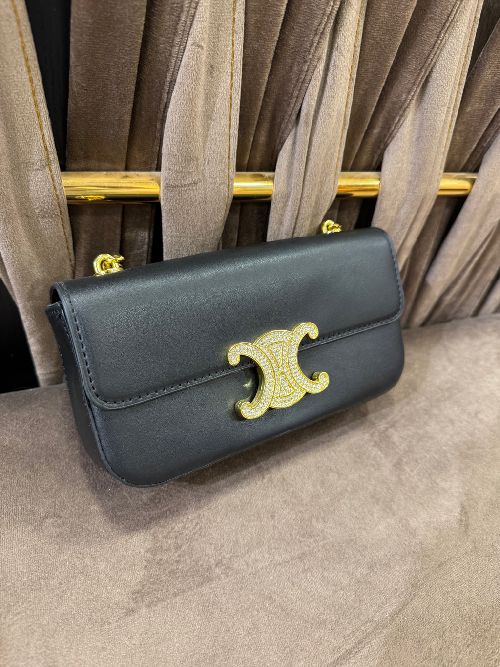 Celine Claude Chain Shoulder Bag