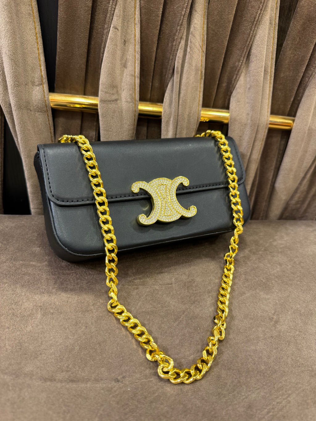 Celine Claude Chain Shoulder Bag