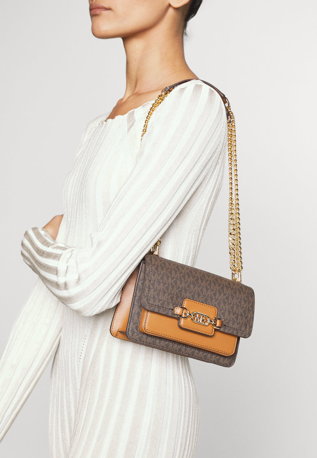MK Heather Extra-Small Logo Crossbody Bag